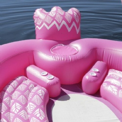 Large inflatable pink flamingo swimming pool floating party toy with durable handle summer floating swimming pool inflatable