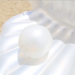 Swimming pool inflatable pontoon giant sea shell swimming pool floating bed row mat seaside shell-shaped water sofa floating