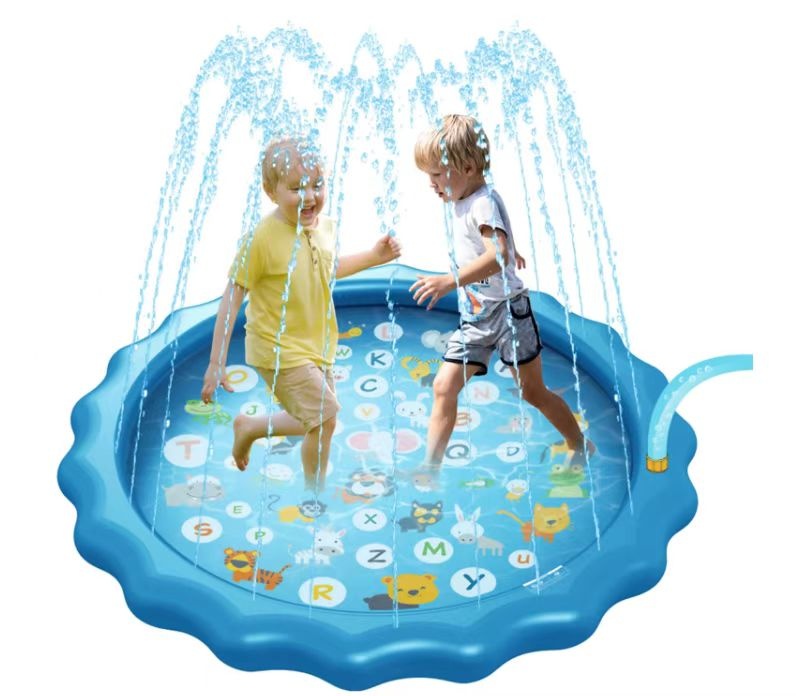 Cheap Price Outdoor Play Water Spray Play Mat for kids OEM splash foldable pet bath with splash sprinkler kiddie pool