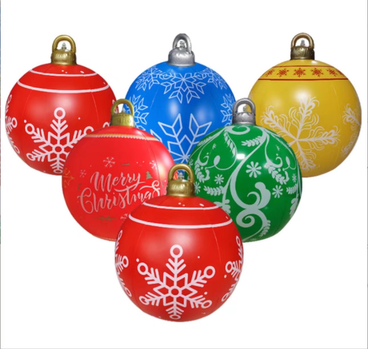 Hot Sale inflatable Christmas ball luminous holiday decorations LED lights 16 color ball courtyard Christmas tree hanging