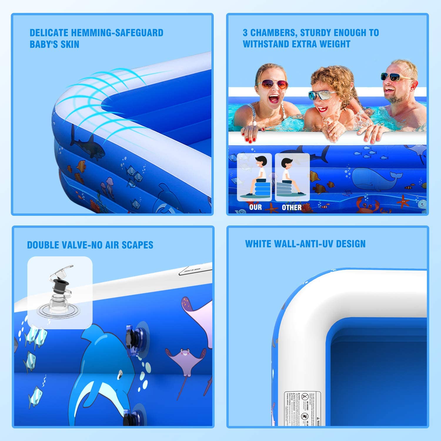 summer water inflatable swimming pool portable with high quality pvc ...