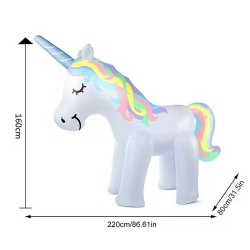 PVC Inflatable Water Spray Color Unicorn sprinkling toy Children Outdoor Lawn Sprinkler Water for family summer water party