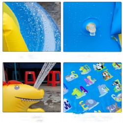 Inflatable slide fountain outdoor lawn play mat children's water toy summer water toys outdoor party for children family portabl