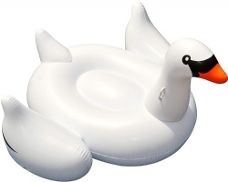 Custom-made inflatable swan floating drainage inflatable animal floating row thickened version of swan mount for children adults