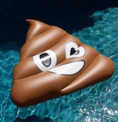 Environmentally friendly PVC swimming ring water inflatable mount chocolate poop floating row  adult swimming ring inflatable
