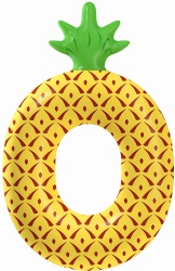 Pineapple pool swimming ring pvc adult children water toy floating row wholesale inflatable fruit tubes-floating pineapple slice