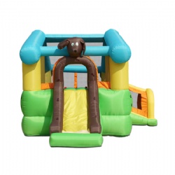 Dog house trampoline children's slide inflatable castle outdoor square small portable indoor home trampoline naughty castle