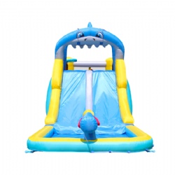Water home garden courtyard castle children's water slide inflatable castle can spray water to play trampoline naughty castle