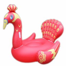 Air Raft with inflatable Large Red Peacock float from Professional supplier