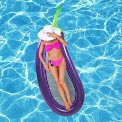 Stock float with PVC inflatable Aubergine float pool toy for Children play