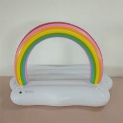 Colorful 240cm Rainbow Bridge inflatable toy pool floats for kids